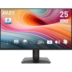MSI PRO MP251 E2 Monitor (24.5-inch FHD IPS, 120Hz, HDMI 2.0, DisplayPort 1.4a, VGA, Tilt Adjustable, Built-in Speakers, Black)