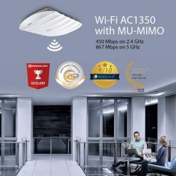 TP-Link EAP225 Access Point Price in India, AC1350 dual band Wi-Fi, PoE, Gigabit LAN, buy online at best price in India with EMI options.