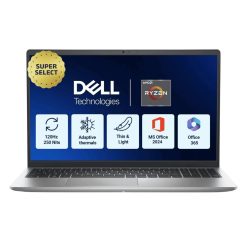 Buy Dell Inspiron 15 Ryzen 5 Laptop in India with Ryzen 5 7530U, 16GB RAM, 512GB SSD, 15.6-inch FHD 120Hz display, Windows 11, and Office 2024.
