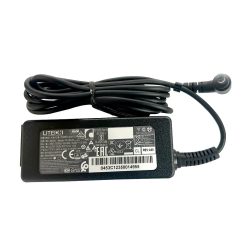Acer 45W Laptop Charger with genuine Acer quality, 19V output, Lite-On manufacturing, universal AC input, reliable charging, and 1-year Acer warranty.