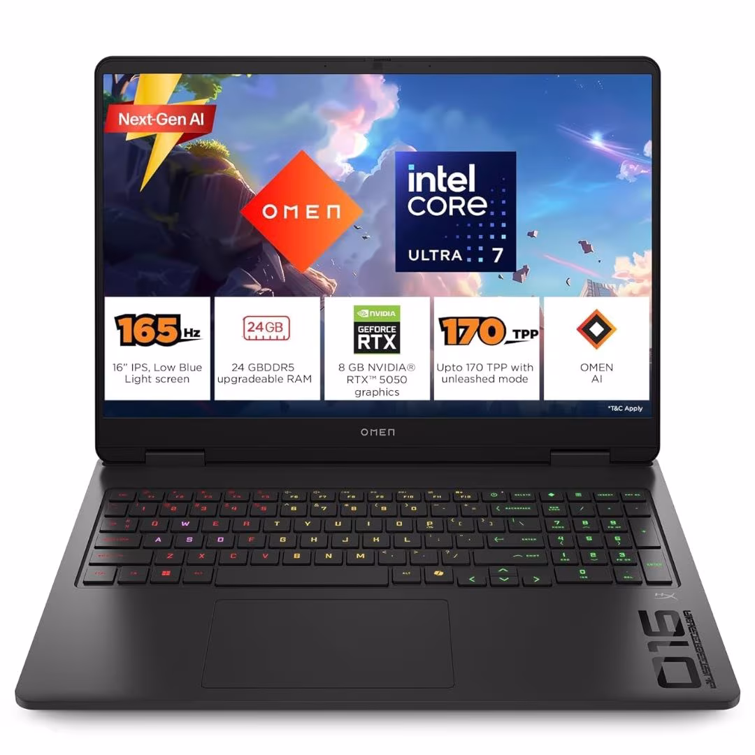 HP OMEN 16 Gaming RTX 5050 8GB Graphics Card Laptop